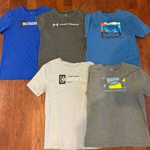 Under Armour Blue and Gray Graphic T-Shirts